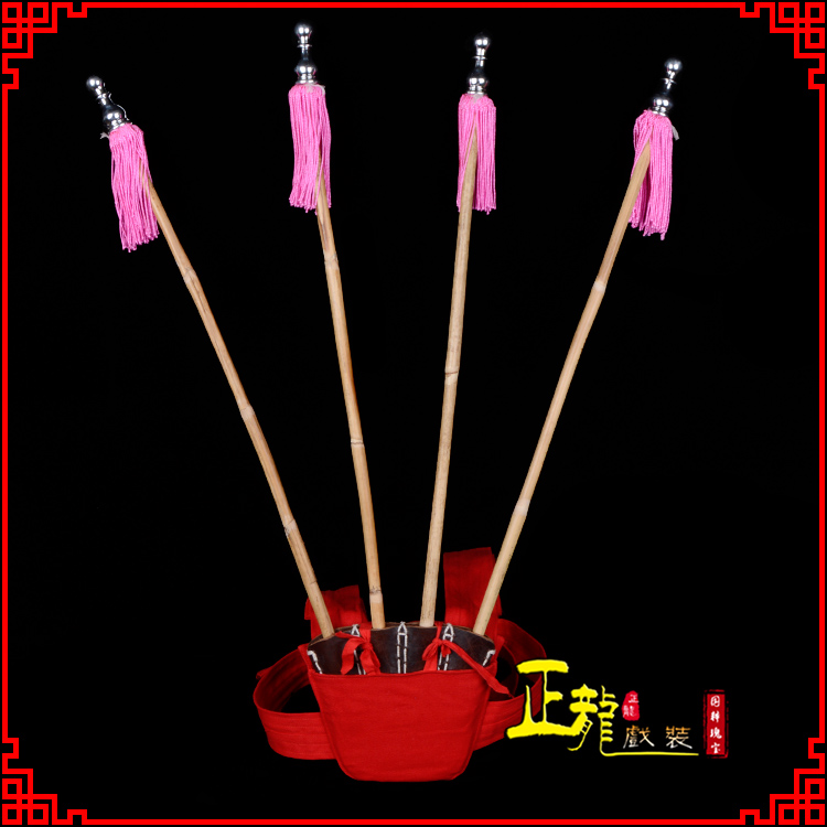 离石戏装戏曲用品靠旗男女大靠 靠板 正宗牛皮旗杆旗架