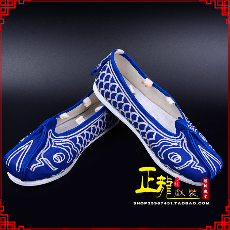 离石戏鞋舞台演出鞋水路英雄三义斋布底鱼鳞洒