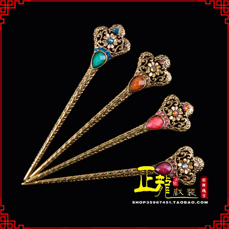 离石头饰老旦青衣员外夫人簪子 老旦发簪